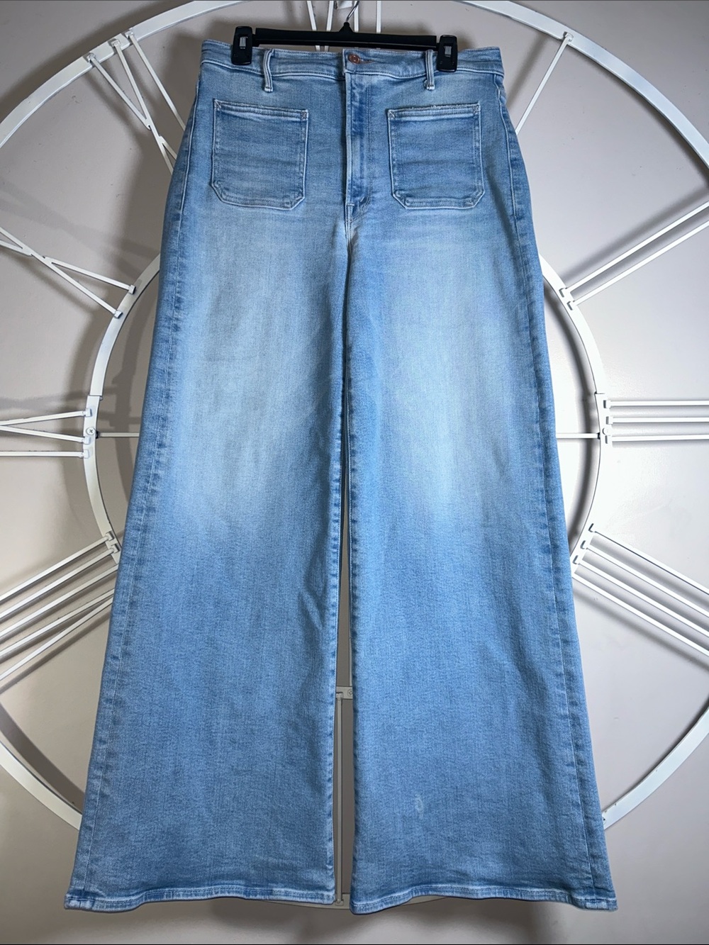 MOTHER The Patch Pocket Undercover Sneak Wide-Leg Jeans